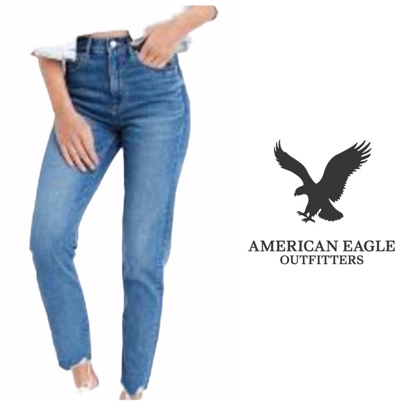 American Eagle Outfitters Denim - American Eagle Distressed High Waist Mom Jeans